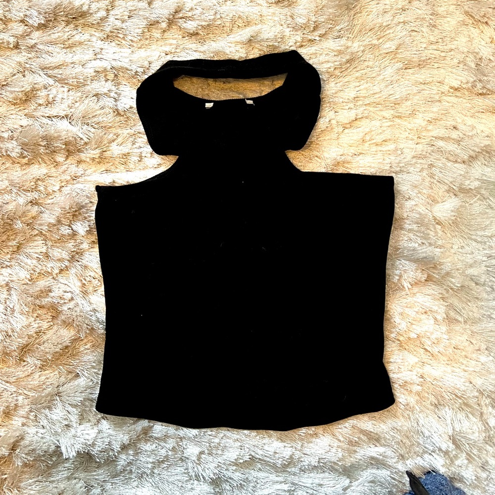Crop tube top with neck wrap